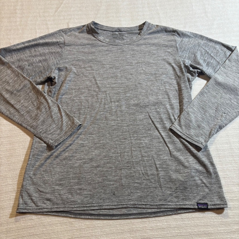 Patagonia Capilene Cool Daily Long Sleeve Shirt Mens Medium Gray 45185 Heathered